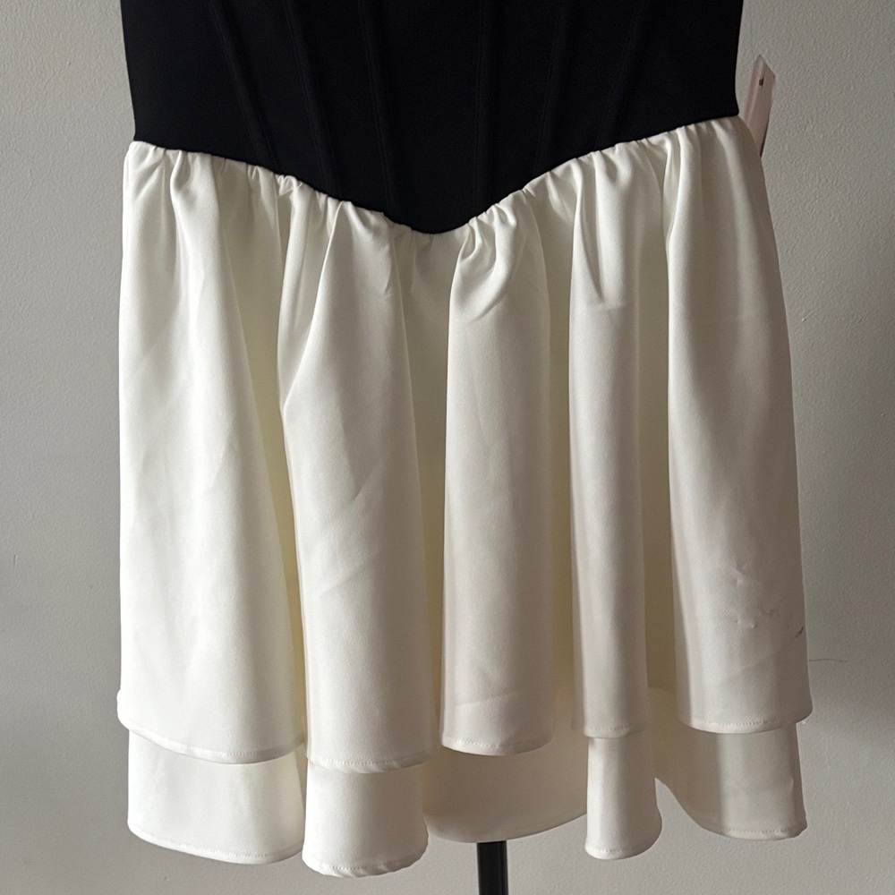 Chic Black and White Dress - Picture 5 of 8